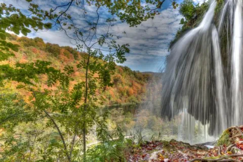 Wasserfall an den Plitvicer Seen