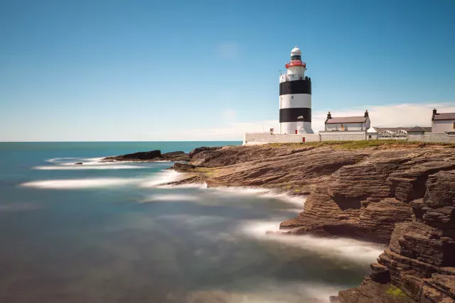 Der Leuchtturm am Hook Head bei Churchtown - Langzeitbelichtung