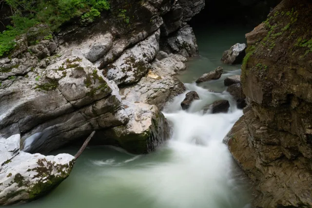 In the Breitach gorge 3 s at f / 22