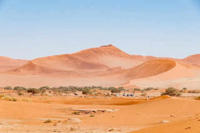 Der Parkplatz am Sossusvlei