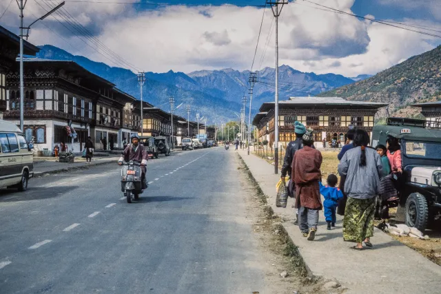 Hauptstraße in Paro