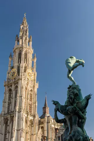 Cathedral of Our Lady with Brabo Fountain