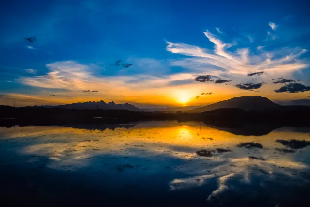 Sunset on the Beagle Channel off Ushuaia