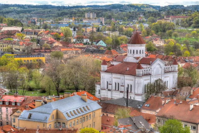 Ausblick auf Vilnius vom Kirchturm der St. Johanniskirche aus