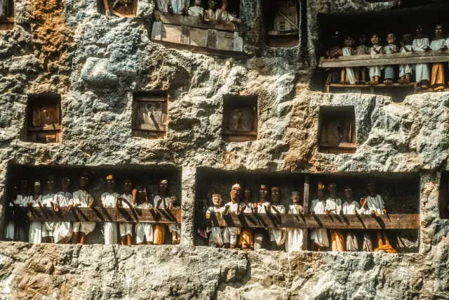 Tau-Taus, grave figures, in the Tanah Toraja highlands on Sulawesi