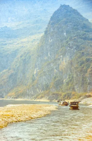 Die Karstlandschaften am Li-Fluss bei Guilin