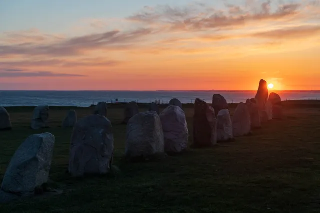 Sonnenuntergang über Ales stenar