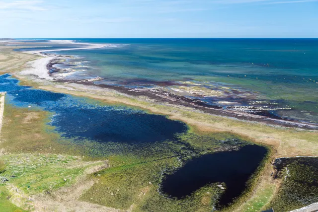 Blick vom Leuchtturm im Süden dem Långe Jan