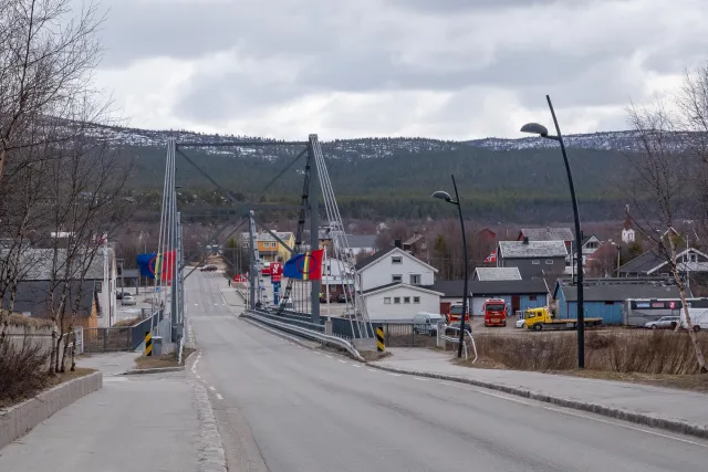 Bridge over the Kárášjohka in Karasjok