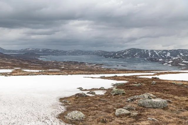 Am Pass des Valdresflye Gebirgsplateaus