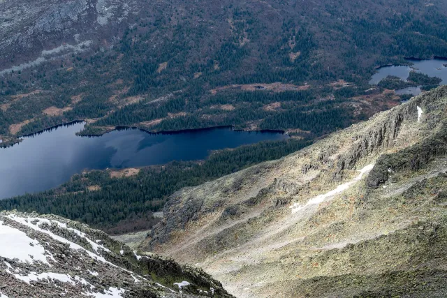 Aussichten und Gebäude auf dem Gaustatoppen