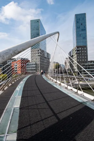 The bridges on the way to the Guggenheim Museum