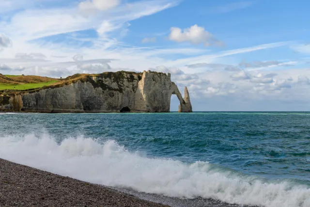 The chalk cliffs of Étretat