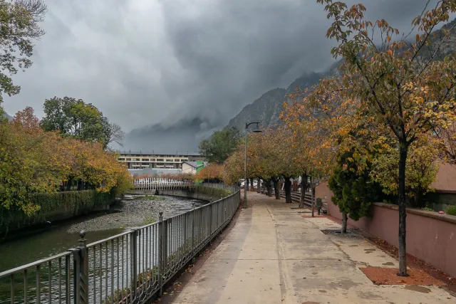 In the city center of Andorra's main town