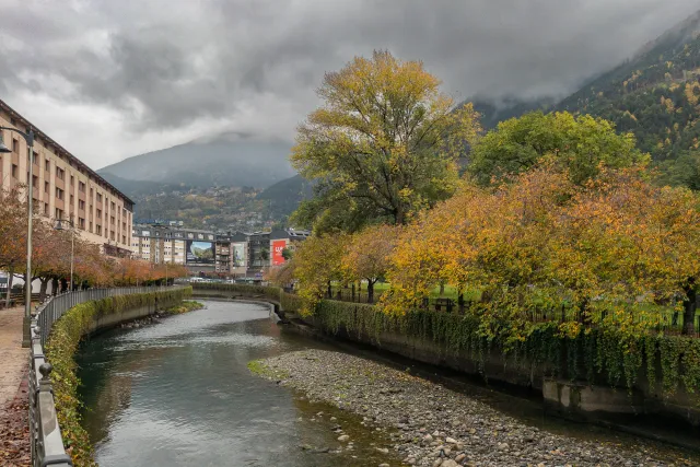 In the city center of Andorra's main town