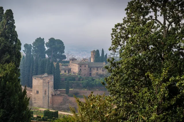 Another view of the Alhambra from the Generalife Gardens