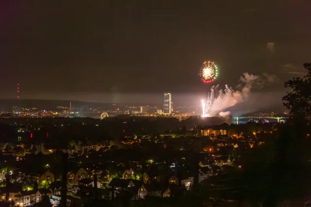 Rhein in Flammen bei Bonn