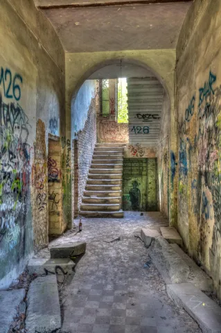 Staircase of the Villa Oppenheim at the Fühlinger See in Cologne