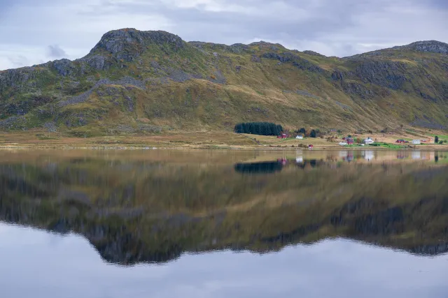 Spiegelung bei Eggum auf den Lofoten