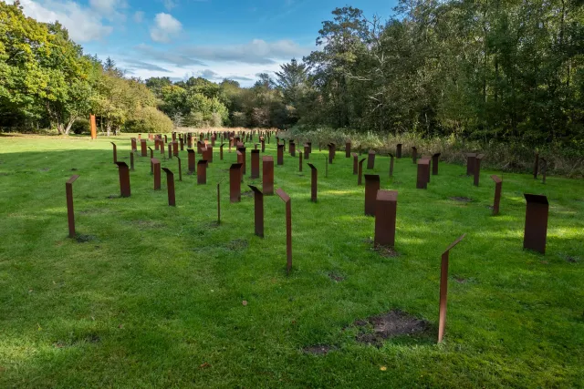 The stele field of the Husum-Schwesing concentration camp