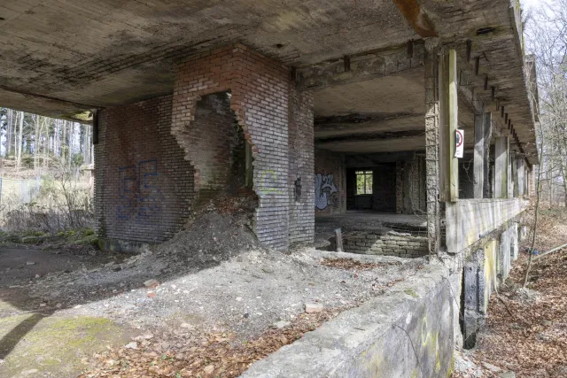 Der geplante Kamin dere Villa Adenauer in der Eifel